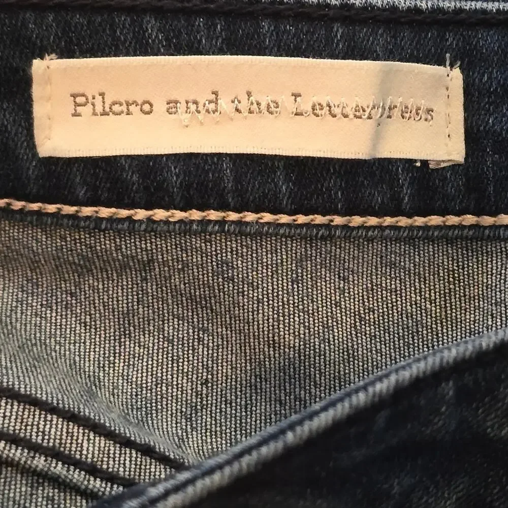 Anthropologie x Pilcro Raw Hem Cropped Straight Leg Jeans Size‎ 32